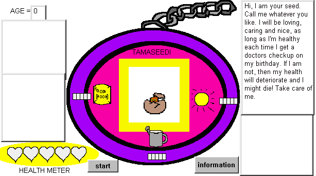 Virtual pet game